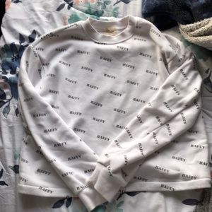 White Happy Crewneck